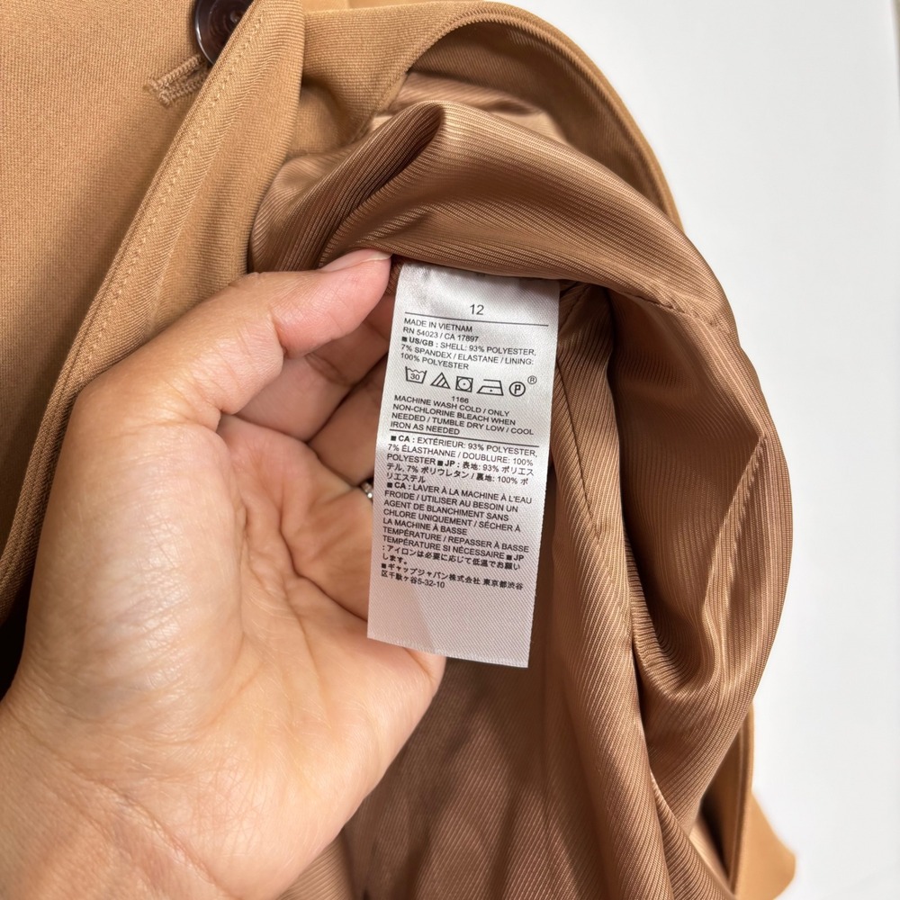 Banana Republic Sculpted Stretch Blazer 12 Afternoon Latte Professional Minimal - Picture 9 of 16